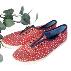 Keds Red Floral Laceless Shoes